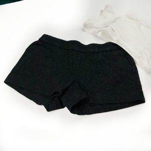 J. CREW ▪ Jacquard Black Weave Shorts, Size 4, Elastic Waist, Like New